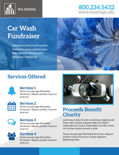 Car Wash Fundraiser Detail   Side 1 Image
