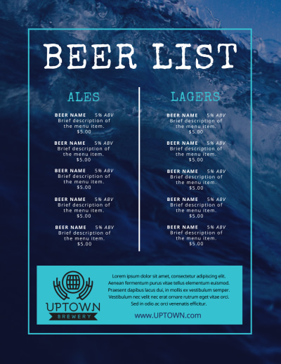 Beer List   6hw1elcqal Side 1 Image