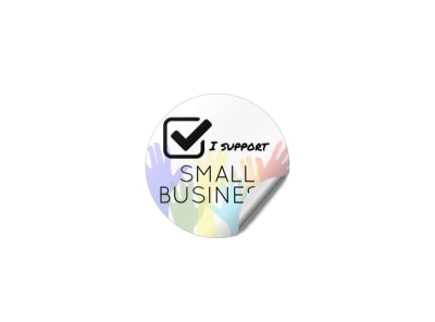 Main Support Small Business Sticker  Image
